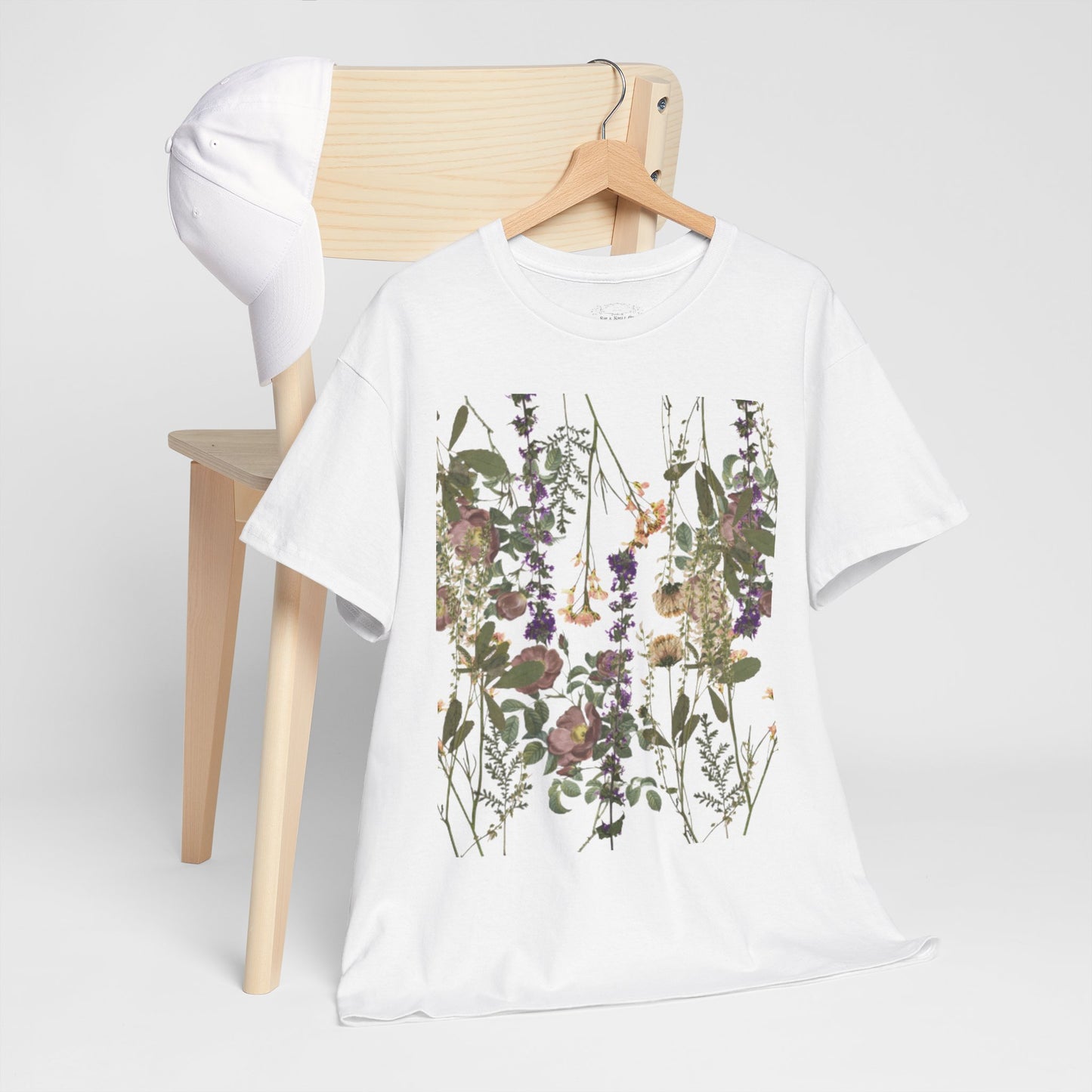 Floral Graphic Cotton Tee for Women