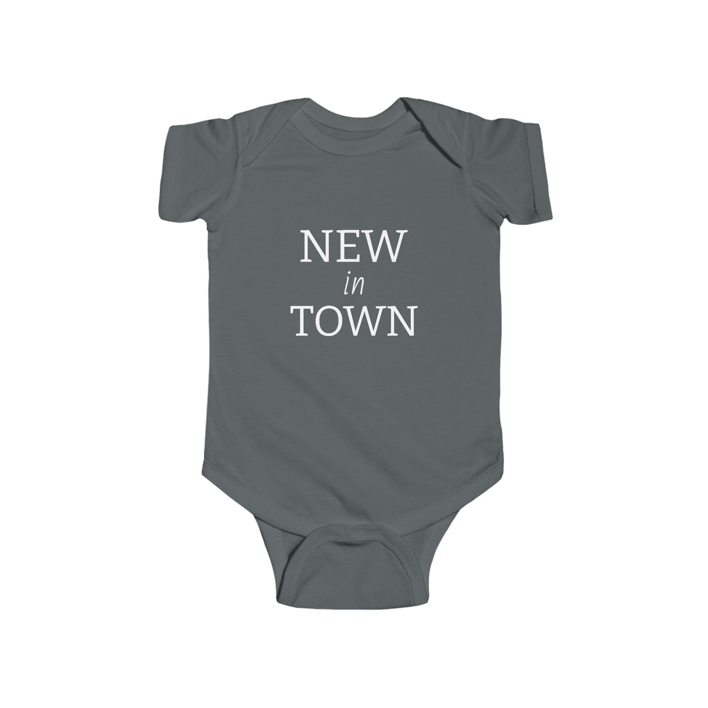 "New In Town" Gender Neutral Baby Onesie