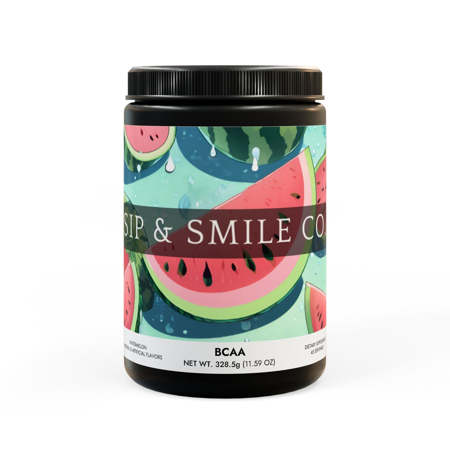 Sip & Smile Co. Watermelon BCAA Supplement (45 servings)