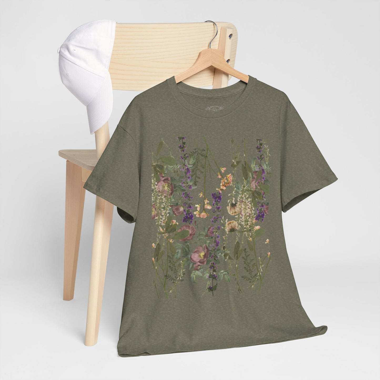 Floral Graphic Cotton Tee for Women