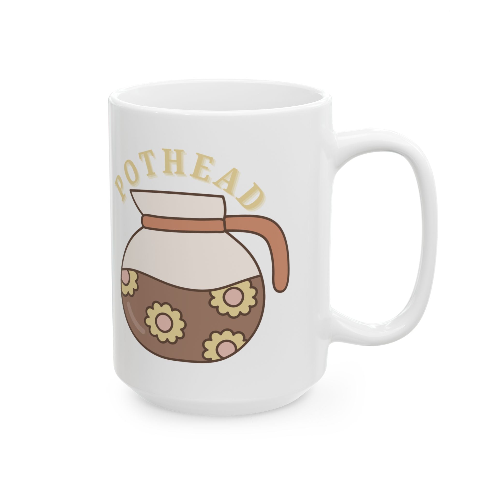 Floral Pothead 15oz Ceramic Mug