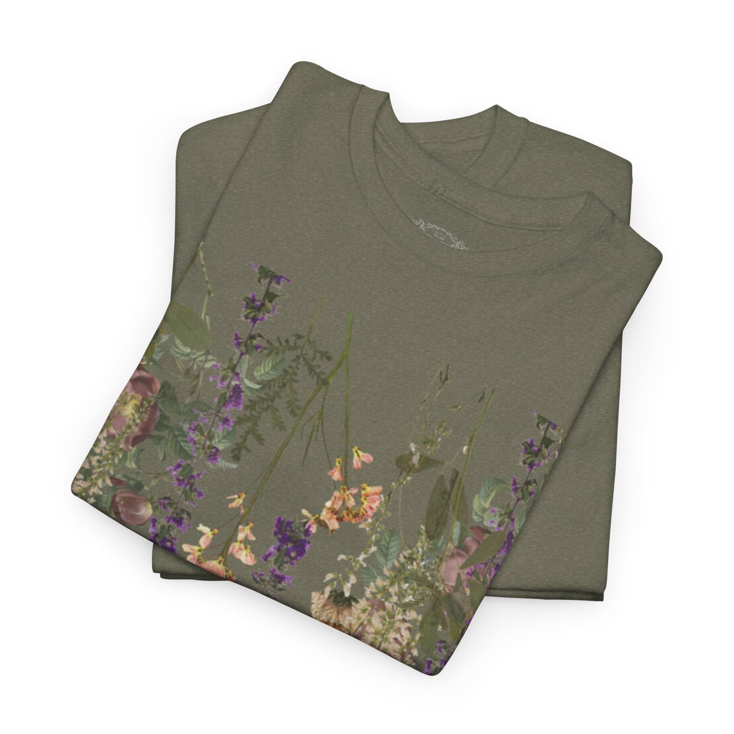 Floral Graphic Cotton Tee for Women